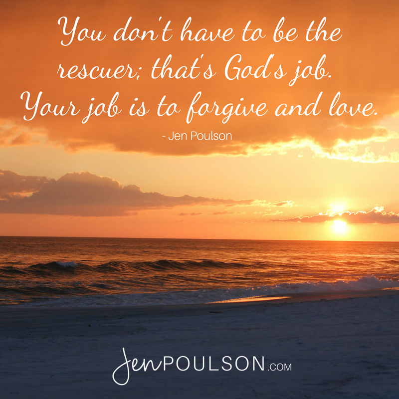 You don't have to be the rescuer