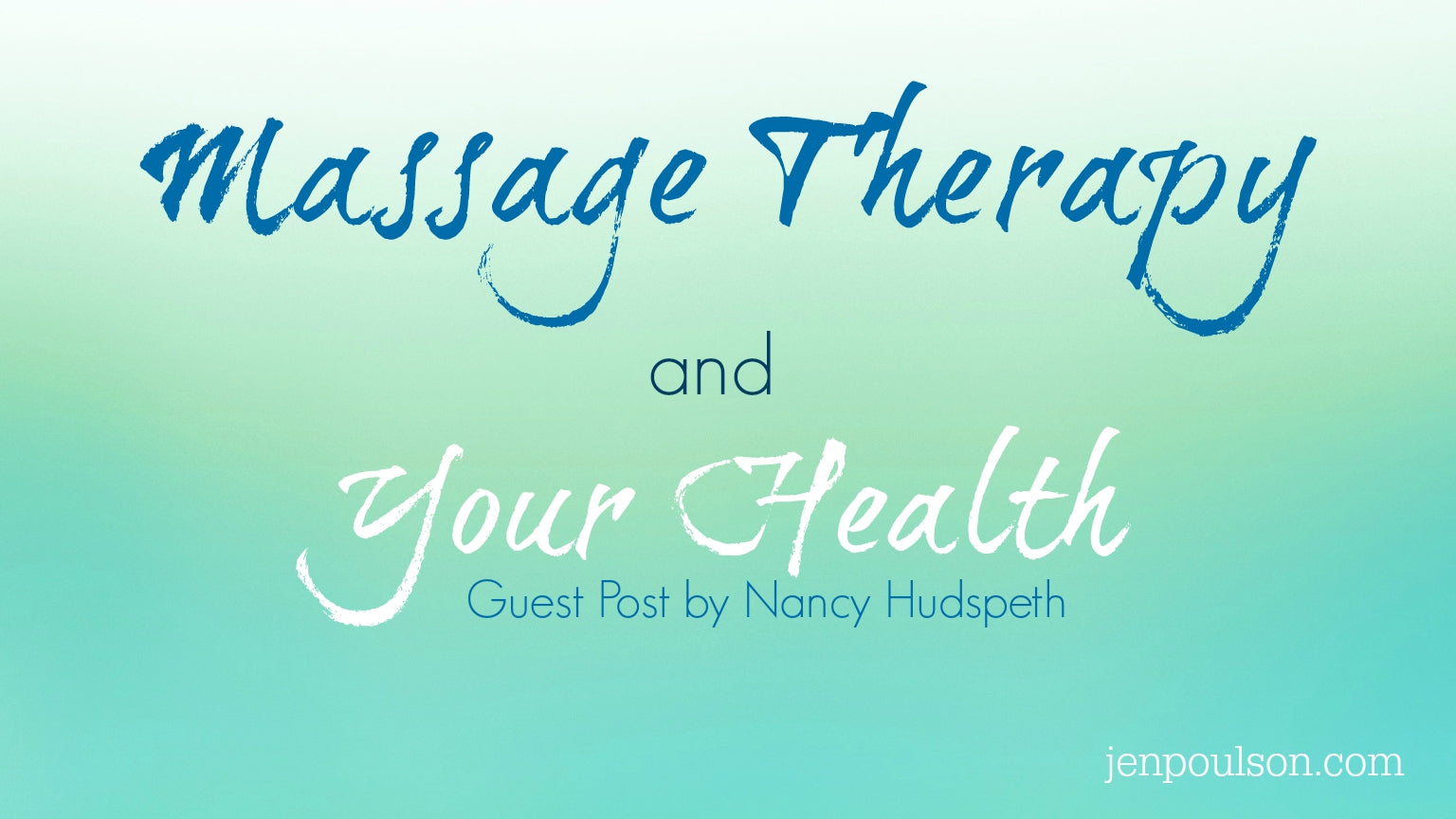 Massage Therapy and Your Health