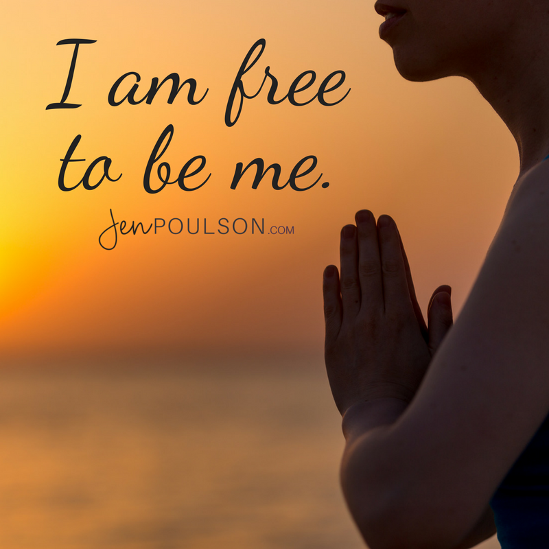 I am free to be me.