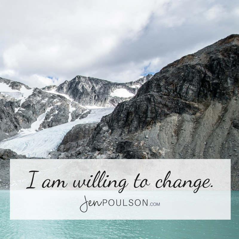 I am willing to change