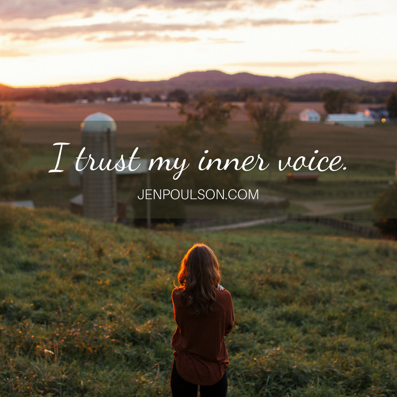 I trust my inner voice